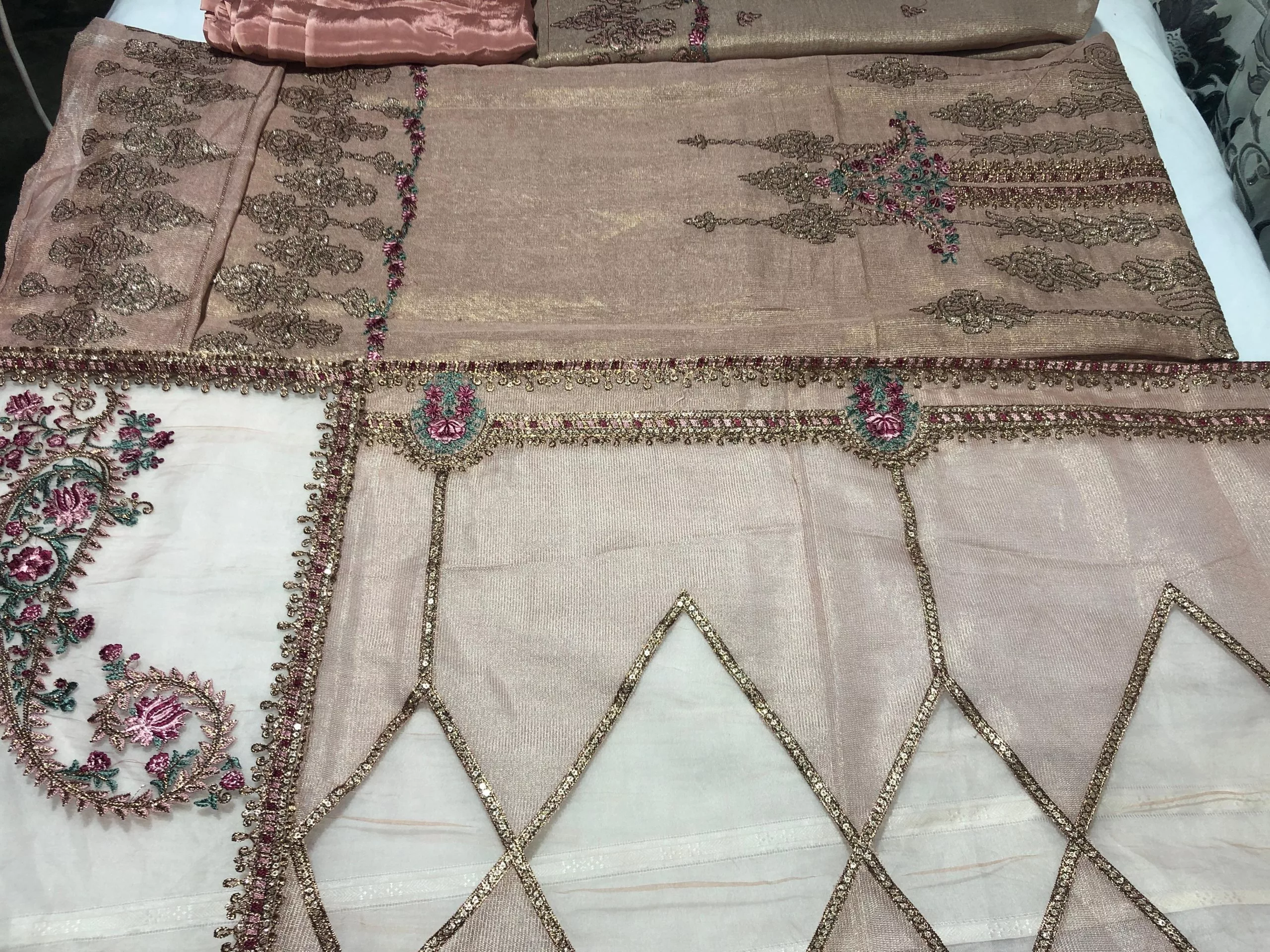 Pure Khaddi Unstitched Embroidered Suit (Light Green) - Image 5