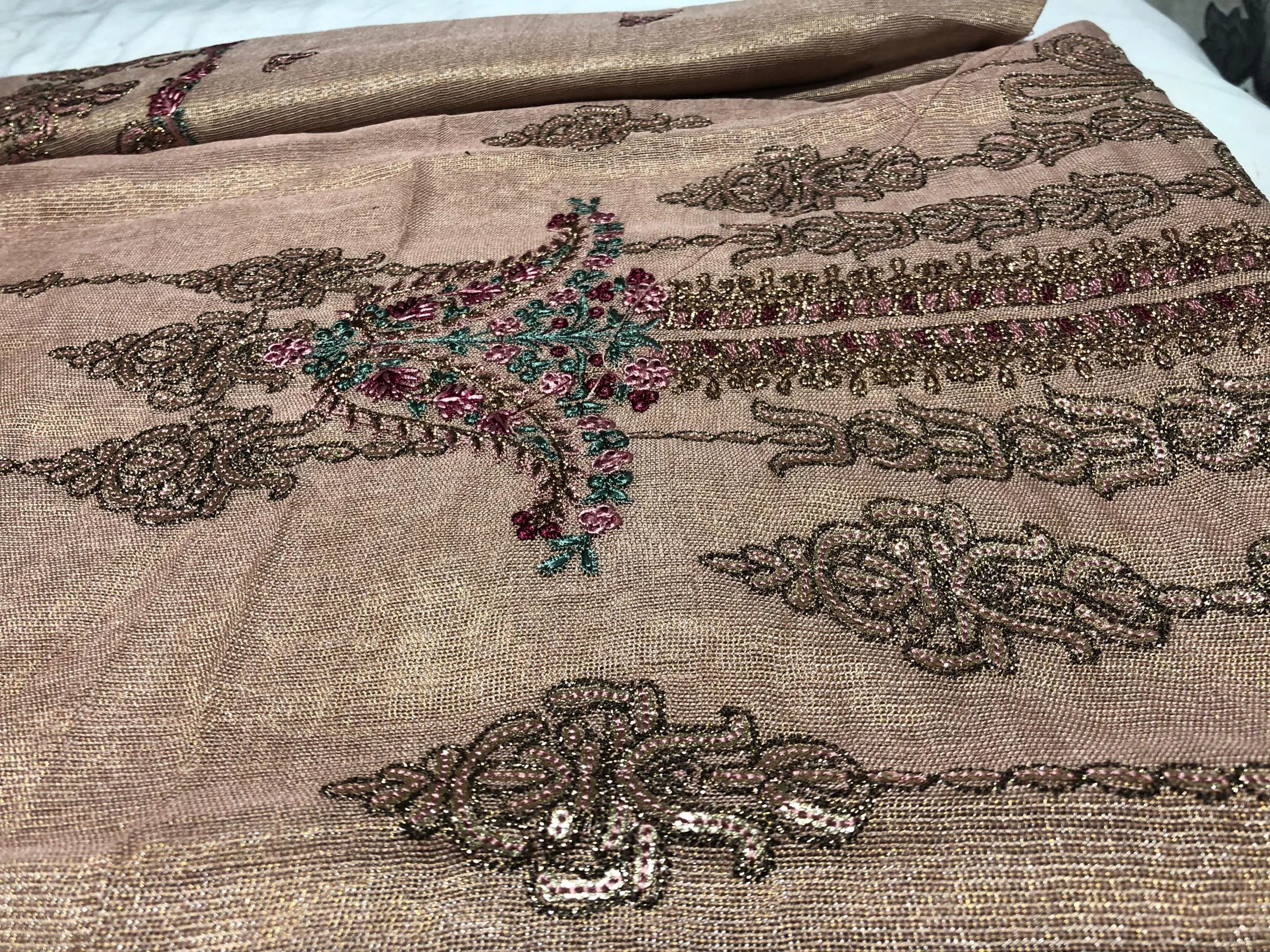 Pure Khaddi Unstitched Embroidered Suit (Light Green) - Image 8