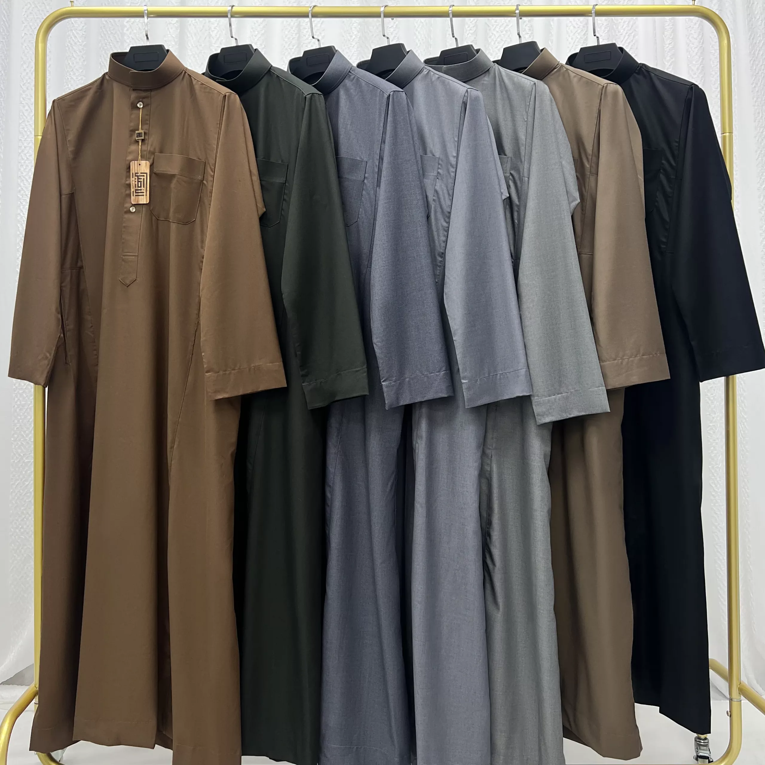Al Aseel High Quality Robe Arabia Jubbah Saudi (Grey)